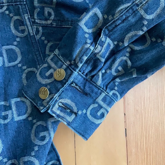 GD Logo Denim Shacket - Picture 3 of 8